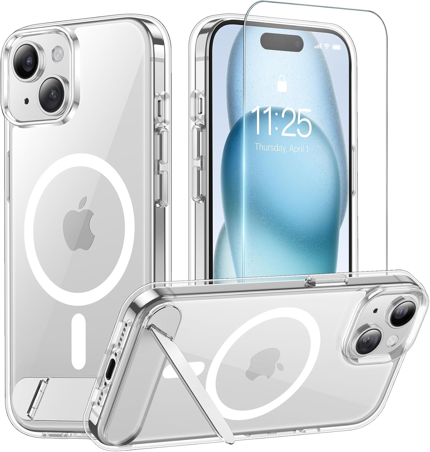 RATCASE Magnetic for iPhone 15 Case with Stand Clear
